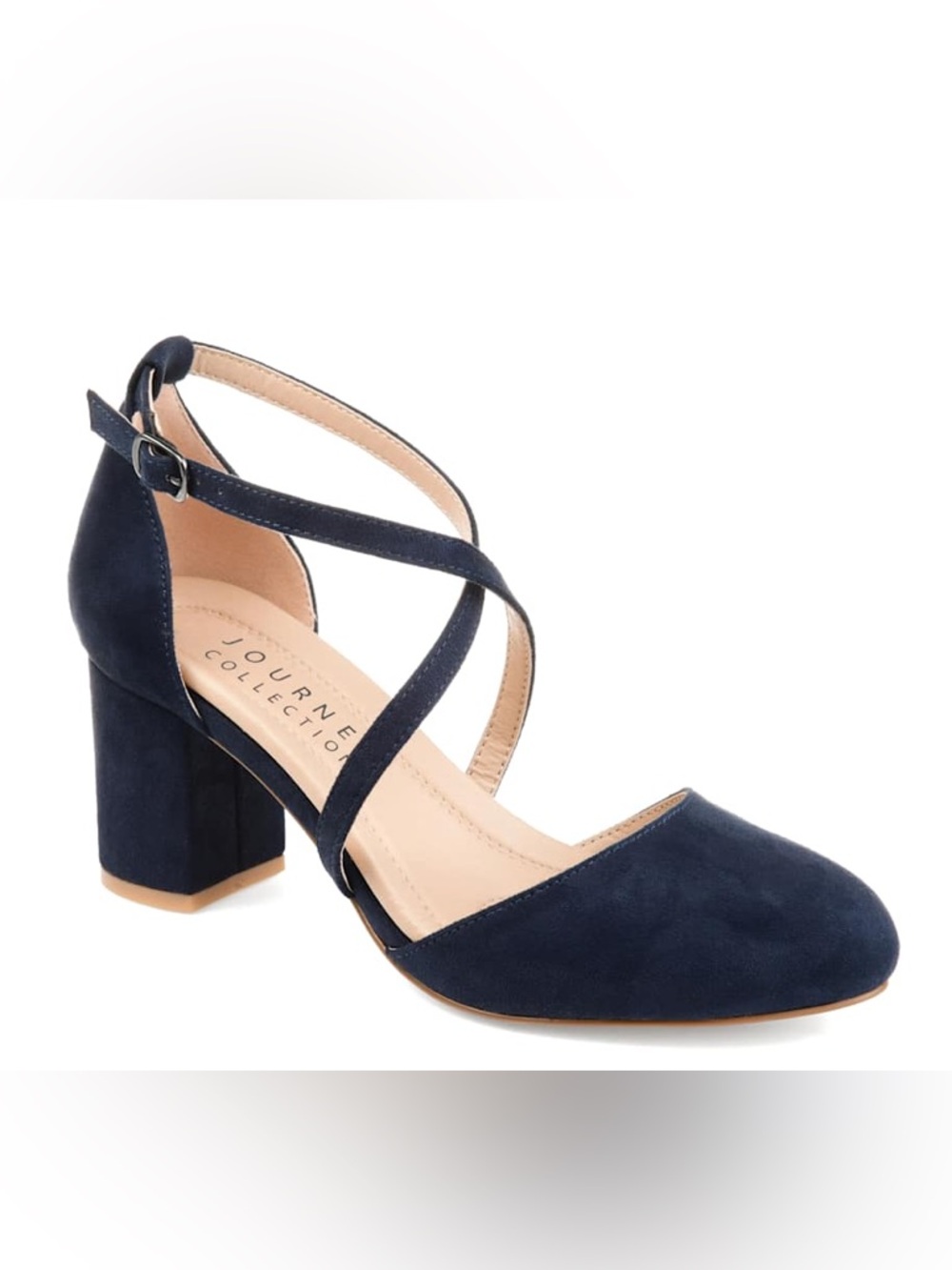 Journee Collection Women's Foster Crisscross Block Heel Pumps- Size 7